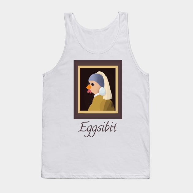 Funny Hen Museum Puns | Art Gift Ideas | Vermeer Paintings Tank Top by Fluffy-Vectors